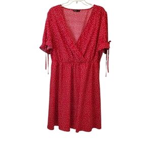 🎆SHEIN Red and White Polka Dot Dress Size 2X